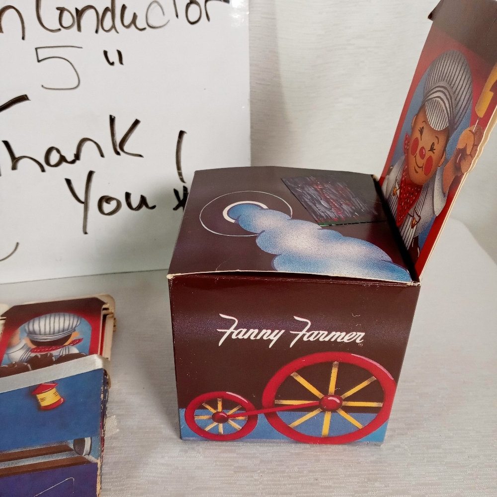 Lot (10) RARE VINTAGE TRAIN Fanny Farmer Candies cardboard folding candy Boxes. - Picture 11 of 13